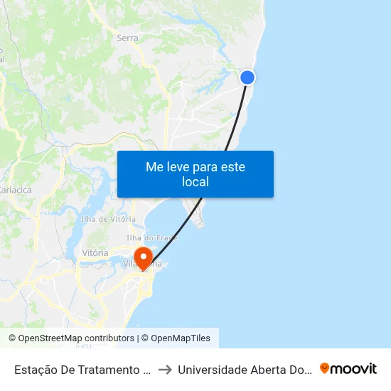Estação De Tratamento Cesan to Universidade Aberta Do Brasil map