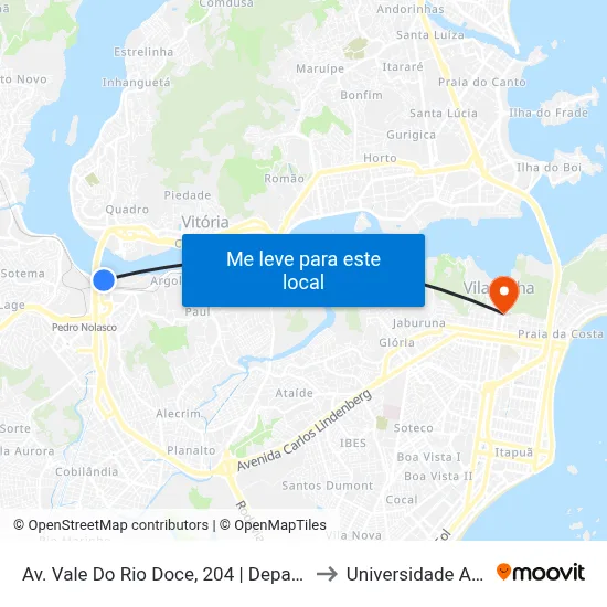 Av. Vale Do Rio Doce, 204 | Departamento Da Polícia Federal to Universidade Aberta Do Brasil map
