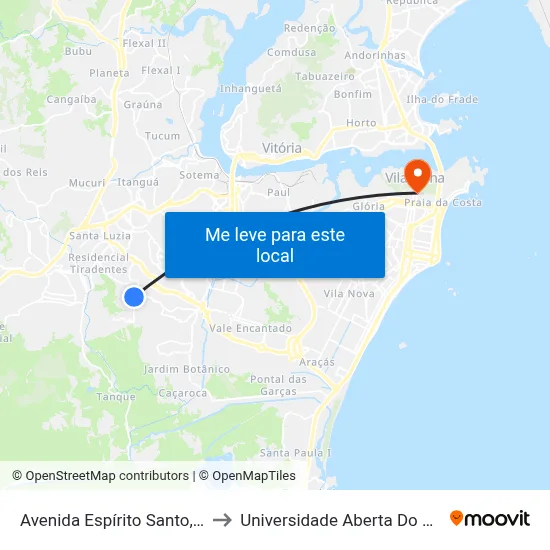Avenida Espírito Santo, 223 to Universidade Aberta Do Brasil map