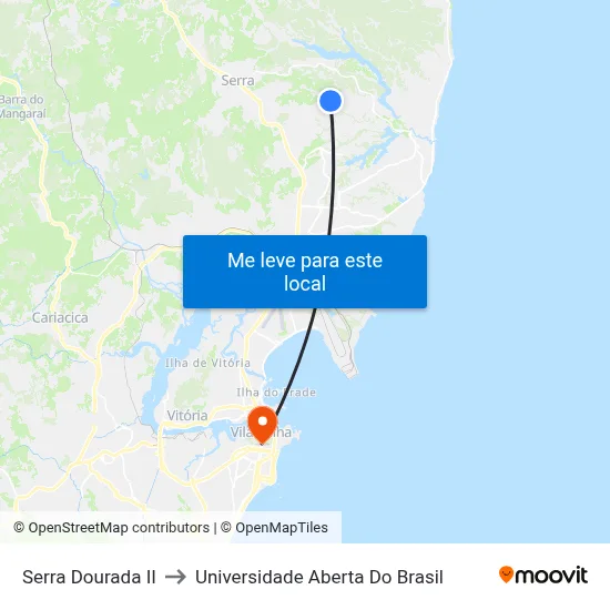 Serra Dourada II to Universidade Aberta Do Brasil map