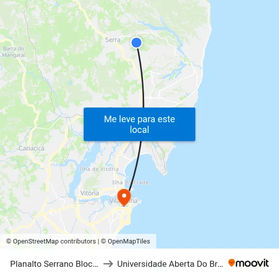 Planalto Serrano Bloco B to Universidade Aberta Do Brasil map