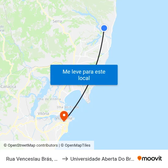 Rua Venceslau Brás, 610 to Universidade Aberta Do Brasil map