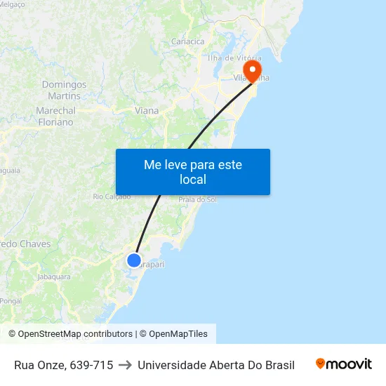 Rua Onze, 639-715 to Universidade Aberta Do Brasil map