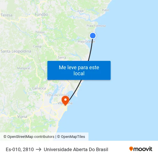 Es-010, 2810 to Universidade Aberta Do Brasil map