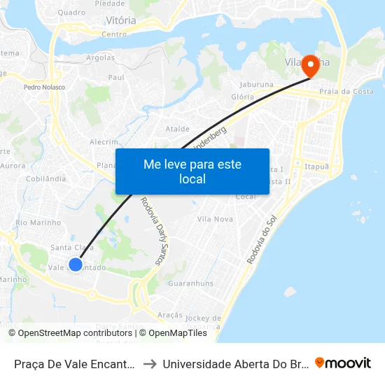 Praça De Vale Encantado to Universidade Aberta Do Brasil map