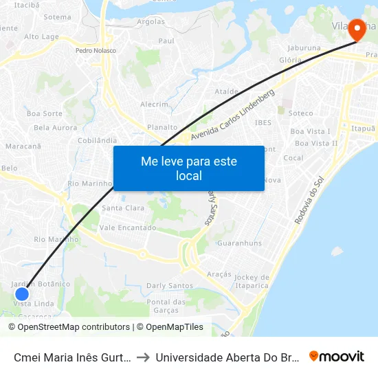 Cmei Maria Inês Gurtler to Universidade Aberta Do Brasil map