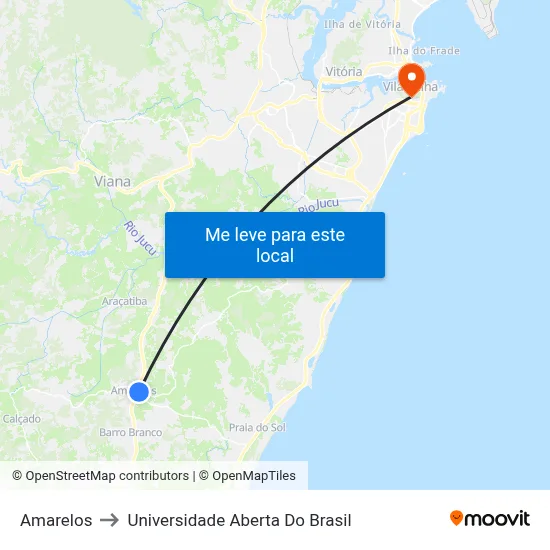 Amarelos to Universidade Aberta Do Brasil map