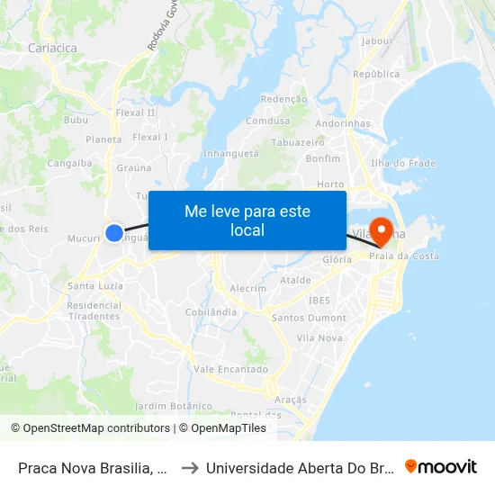 Praca Nova Brasilia, 158 to Universidade Aberta Do Brasil map