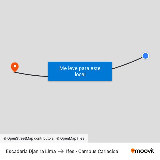 Escadaria Djanira Lima to Ifes - Campus Cariacica map