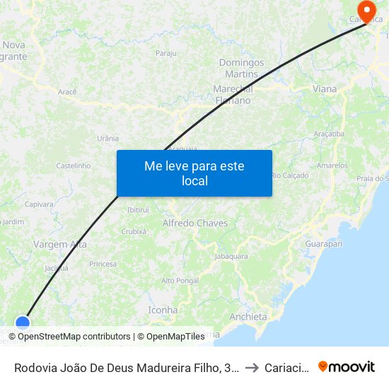 Rodovia João De Deus Madureira Filho, 379 to Cariacica map