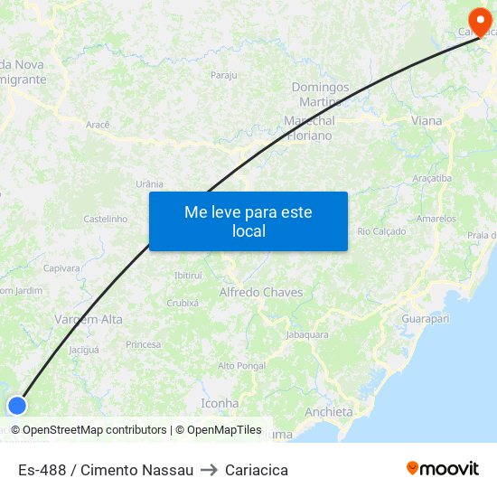 Es-488 / Cimento Nassau to Cariacica map