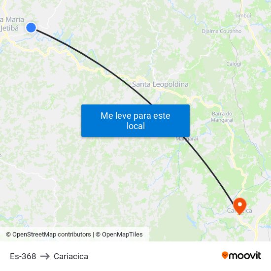 Es-368 to Cariacica map