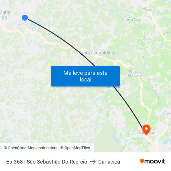 Es-368 | São Sebastião Do Recreio to Cariacica map