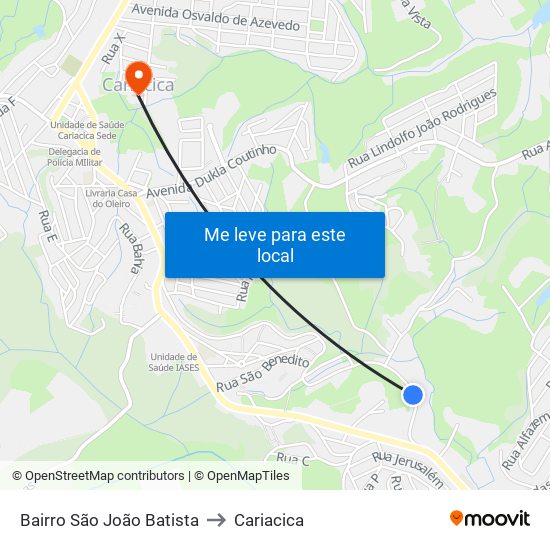 Bairro São João Batista to Cariacica map