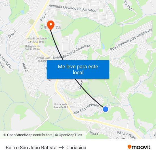 Bairro São João Batista to Cariacica map