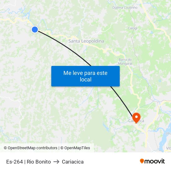 Es-264 | Rio Bonito to Cariacica map