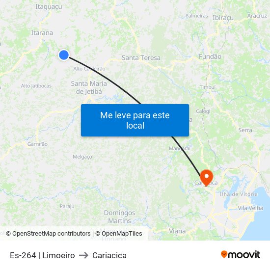 Es-264 | Limoeiro to Cariacica map