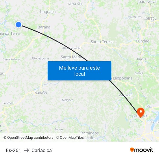 Es-261 to Cariacica map