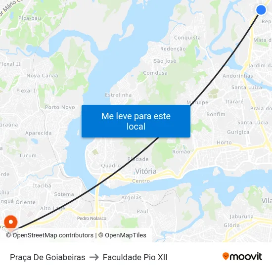 Praça De Goiabeiras to Faculdade Pio XII map