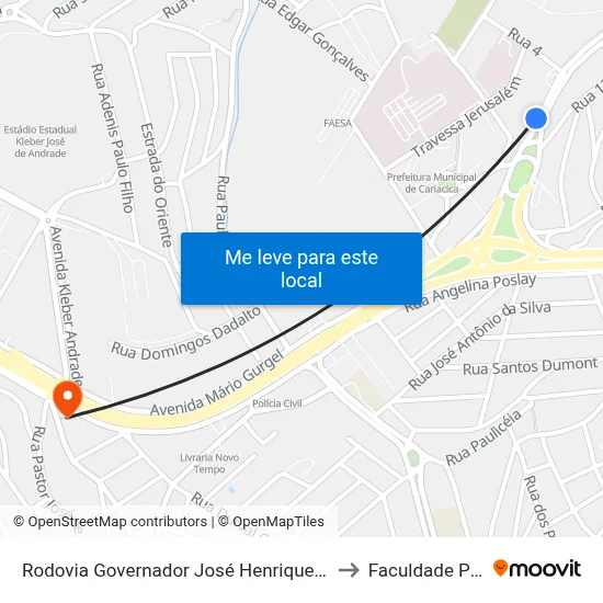 Rodovia Governador José Henrique Sette, 392 to Faculdade Pio XII map