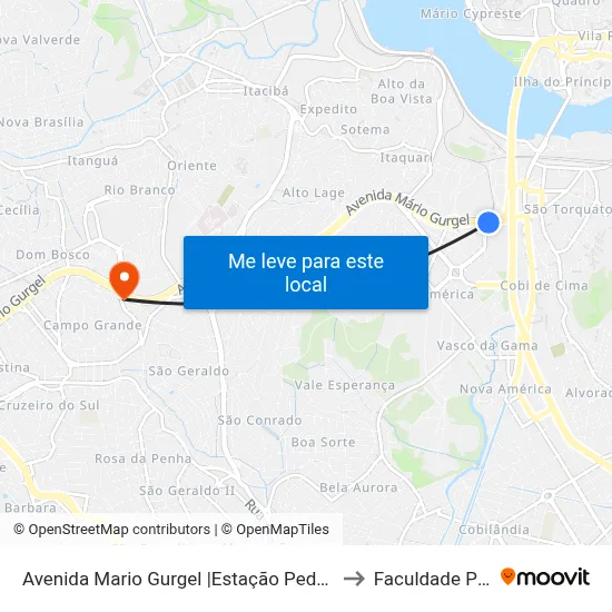 Avenida Mario Gurgel |Estação Pedro Nolasco to Faculdade Pio XII map