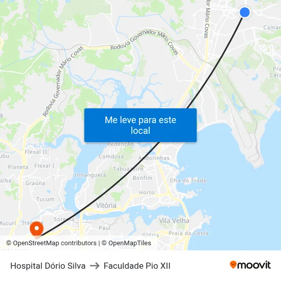 Hospital Dório Silva to Faculdade Pio XII map
