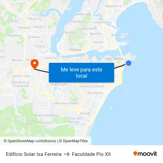 Edifício Solar Isa Ferreira to Faculdade Pio XII map