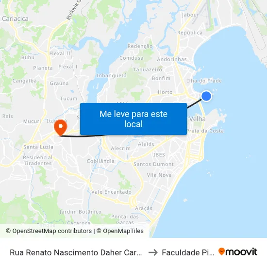Rua Renato Nascimento Daher Carneiro, 661 to Faculdade Pio XII map
