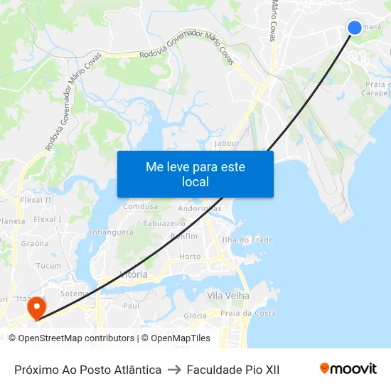 Próximo Ao Posto Atlântica to Faculdade Pio XII map