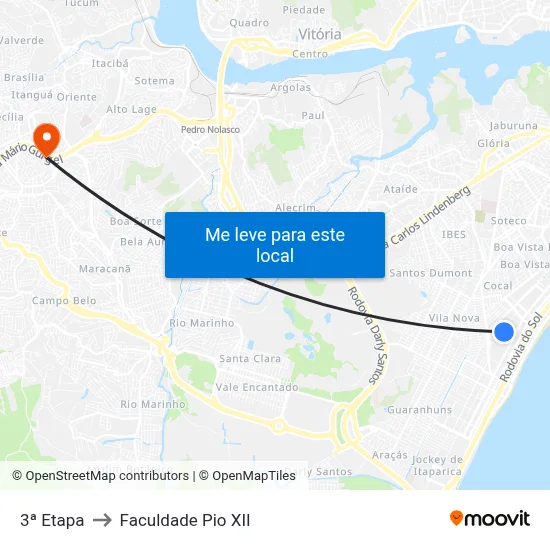 3ª Etapa to Faculdade Pio XII map
