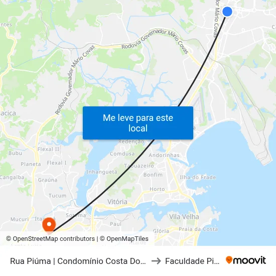 Rua Piúma | Condomínio Costa Do Marfim to Faculdade Pio XII map