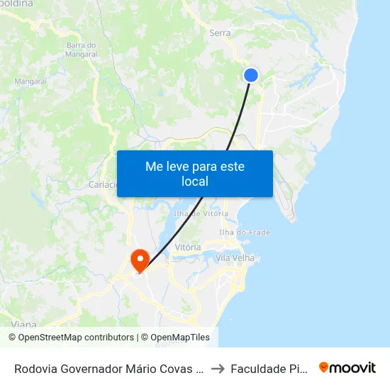 Rodovia Governador Mário Covas 13016 to Faculdade Pio XII map