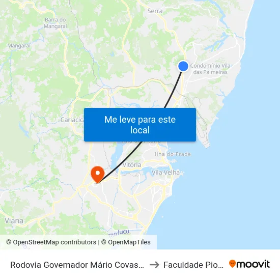 Rodovia Governador Mário Covas, 390 to Faculdade Pio XII map