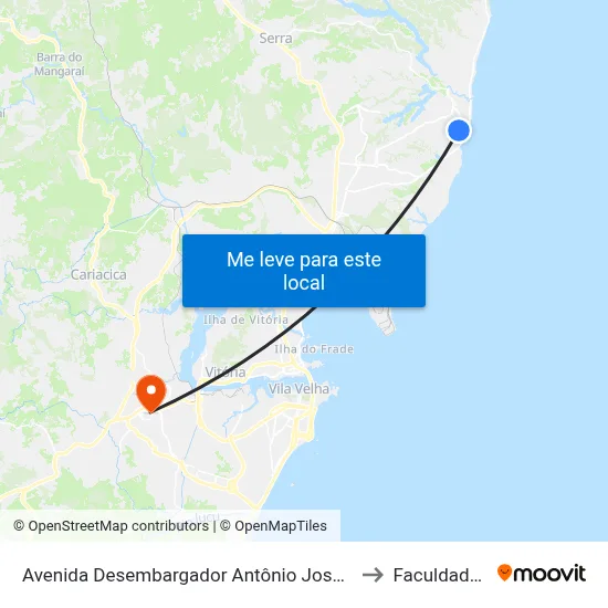 Avenida Desembargador Antônio José Miguel Feu Rosa, 747 to Faculdade Pio XII map