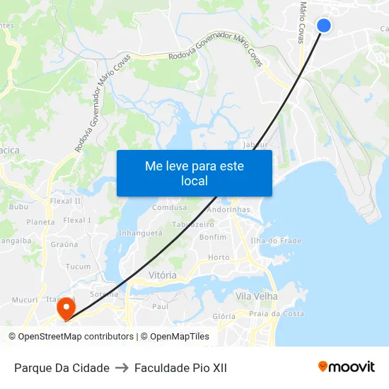Parque Da Cidade to Faculdade Pio XII map