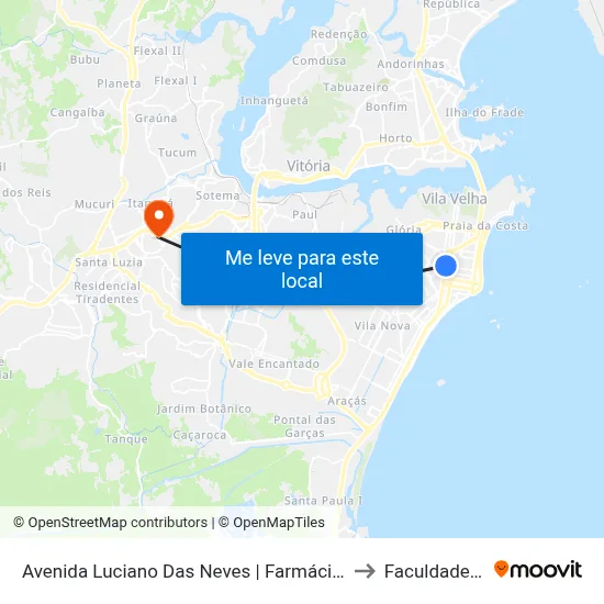 Avenida Luciano Das Neves | Farmácia Cidadã Estadual to Faculdade Pio XII map