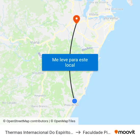 Thermas Internacional Do Espírito Santo to Faculdade Pio XII map