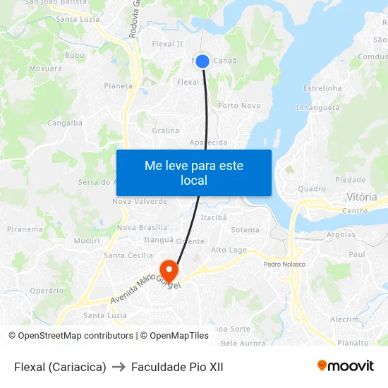 Flexal (Cariacica) to Faculdade Pio XII map