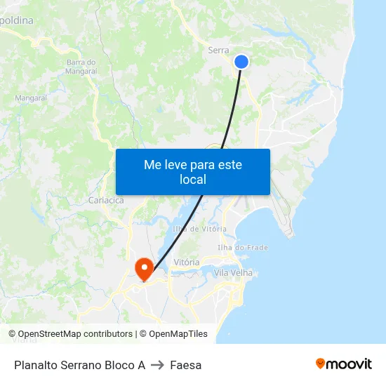 Planalto Serrano Bloco A to Faesa map