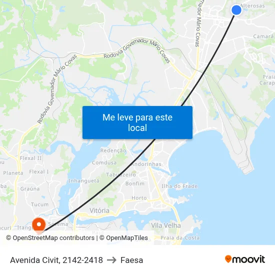 Avenida Civit, 2142-2418 to Faesa map
