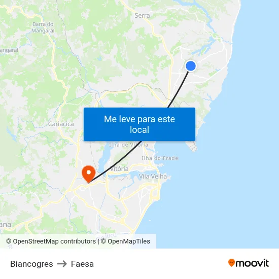 Biancogres to Faesa map