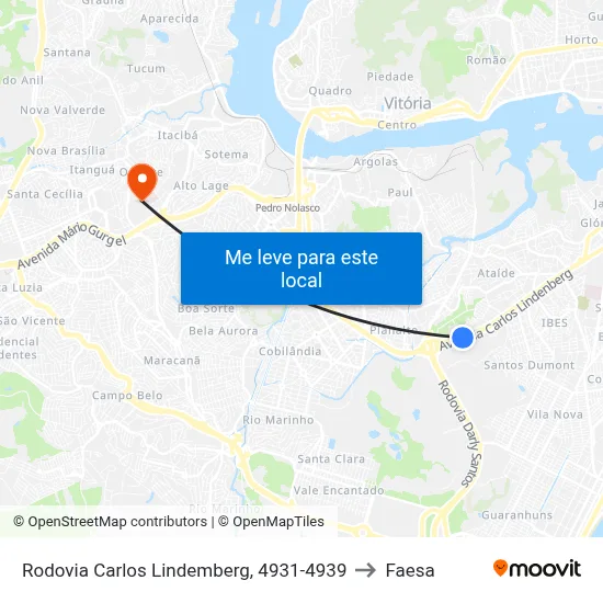 Rodovia Carlos Lindemberg, 4931-4939 to Faesa map