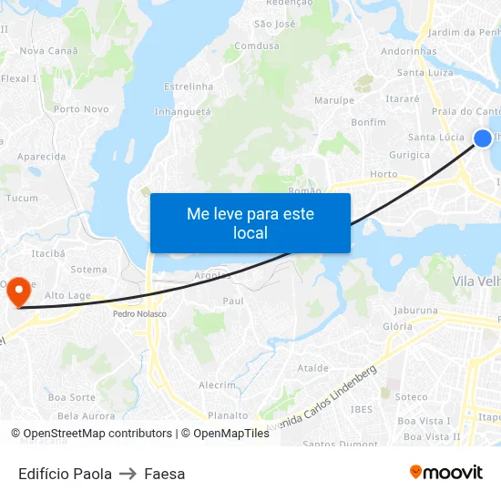 Edifício Paola to Faesa map