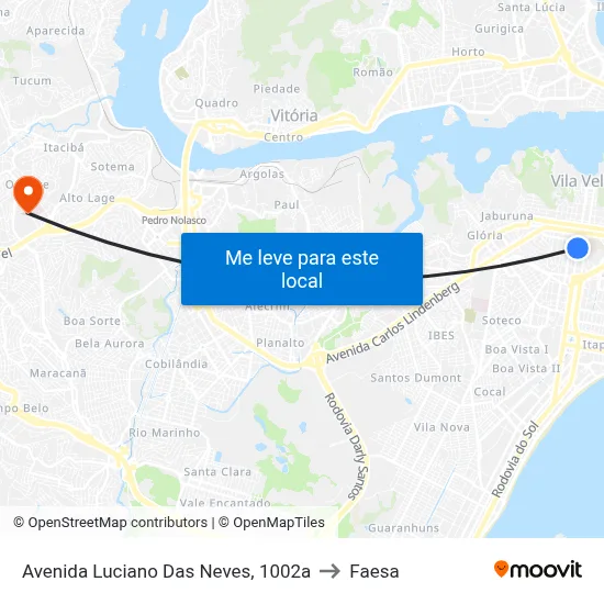 Avenida Luciano Das Neves, 1002a to Faesa map