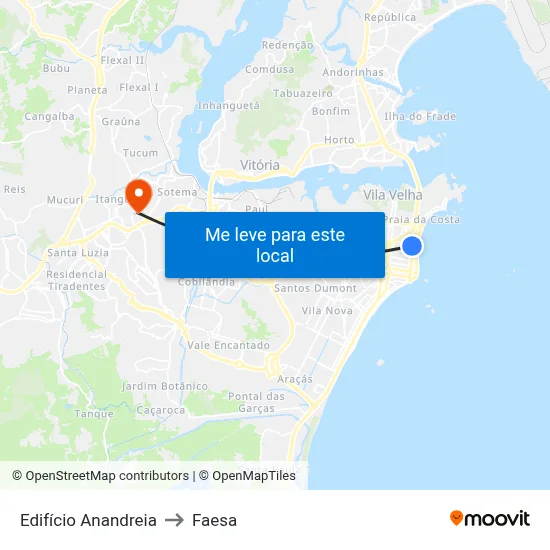 Edifício Anandreia to Faesa map