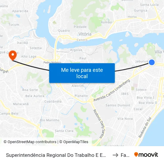 Superintendência Regional Do Trabalho E Emprego - Mte to Faesa map