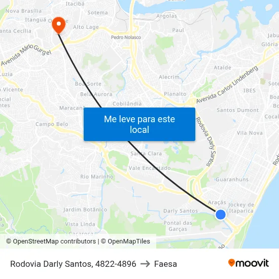 Rodovia Darly Santos, 4822-4896 to Faesa map