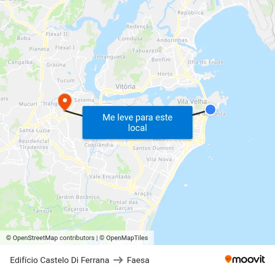 Edifício Castelo Di Ferrana to Faesa map