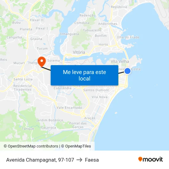 Avenida Champagnat, 97-107 to Faesa map