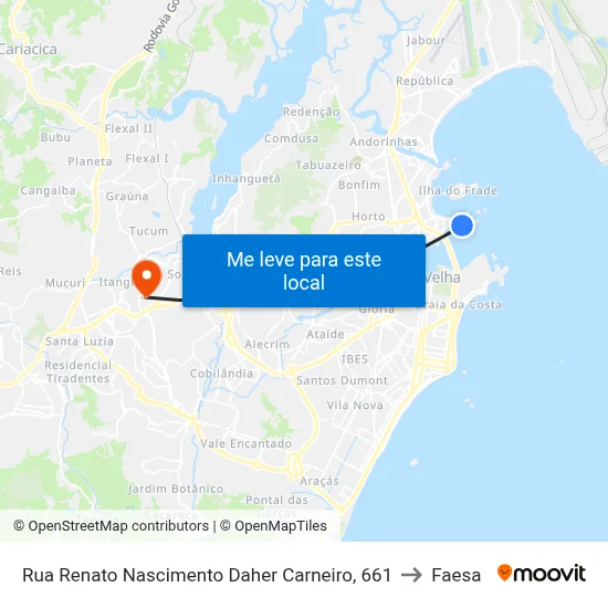Rua Renato Nascimento Daher Carneiro, 661 to Faesa map